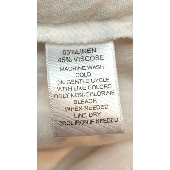 Calligraphie White Linen Skort Size XL Pockets - Picture 6 of 11